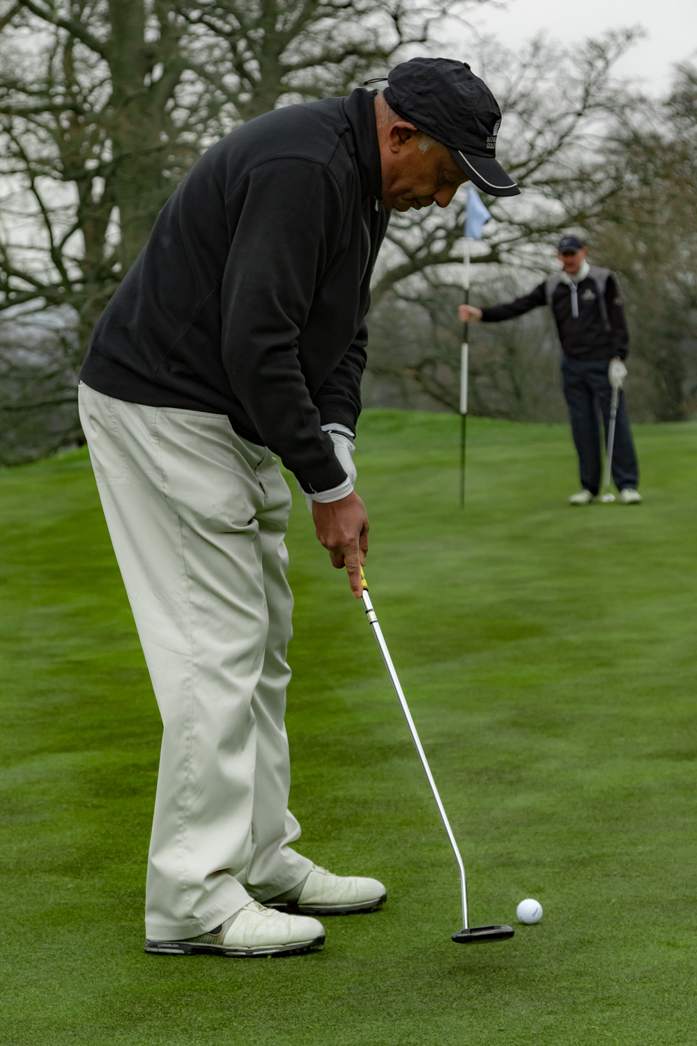 golfers putting
