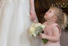 Flower girl at wedding