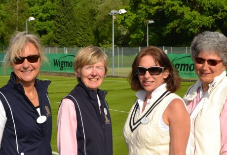 Old ladies photo after tennis match