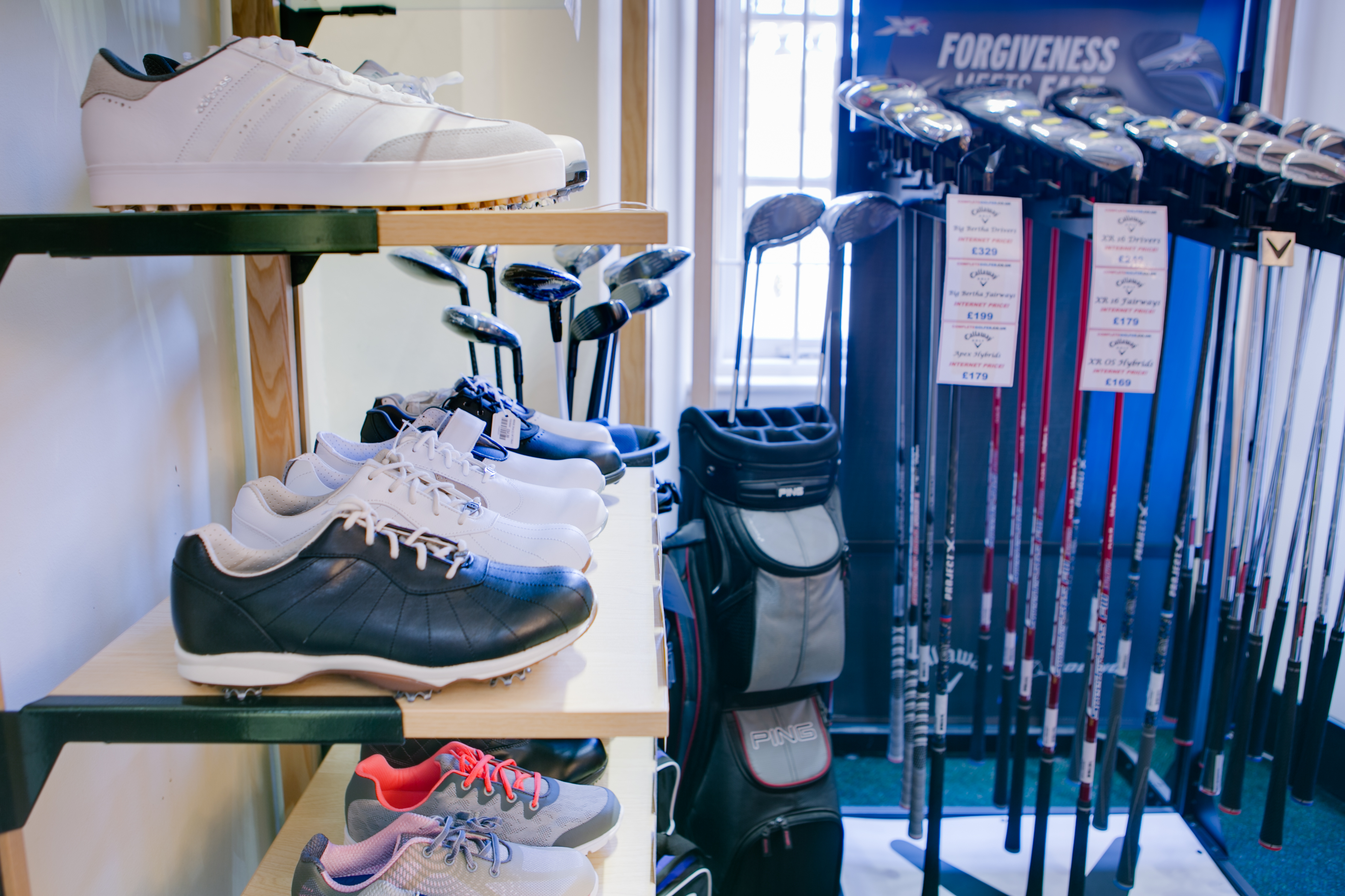 Golf Shoes on shelf