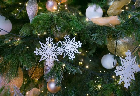 Snowflake christmas decoration Close up