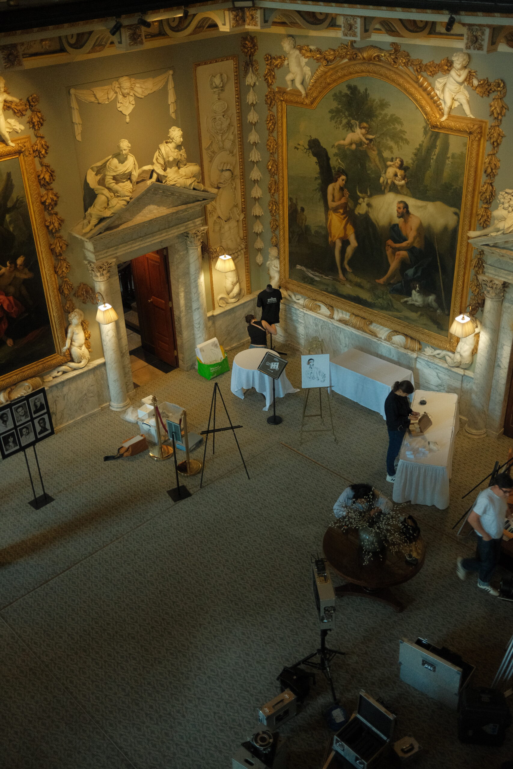 Historic interiors at Moor Park filming location Hertfordshire